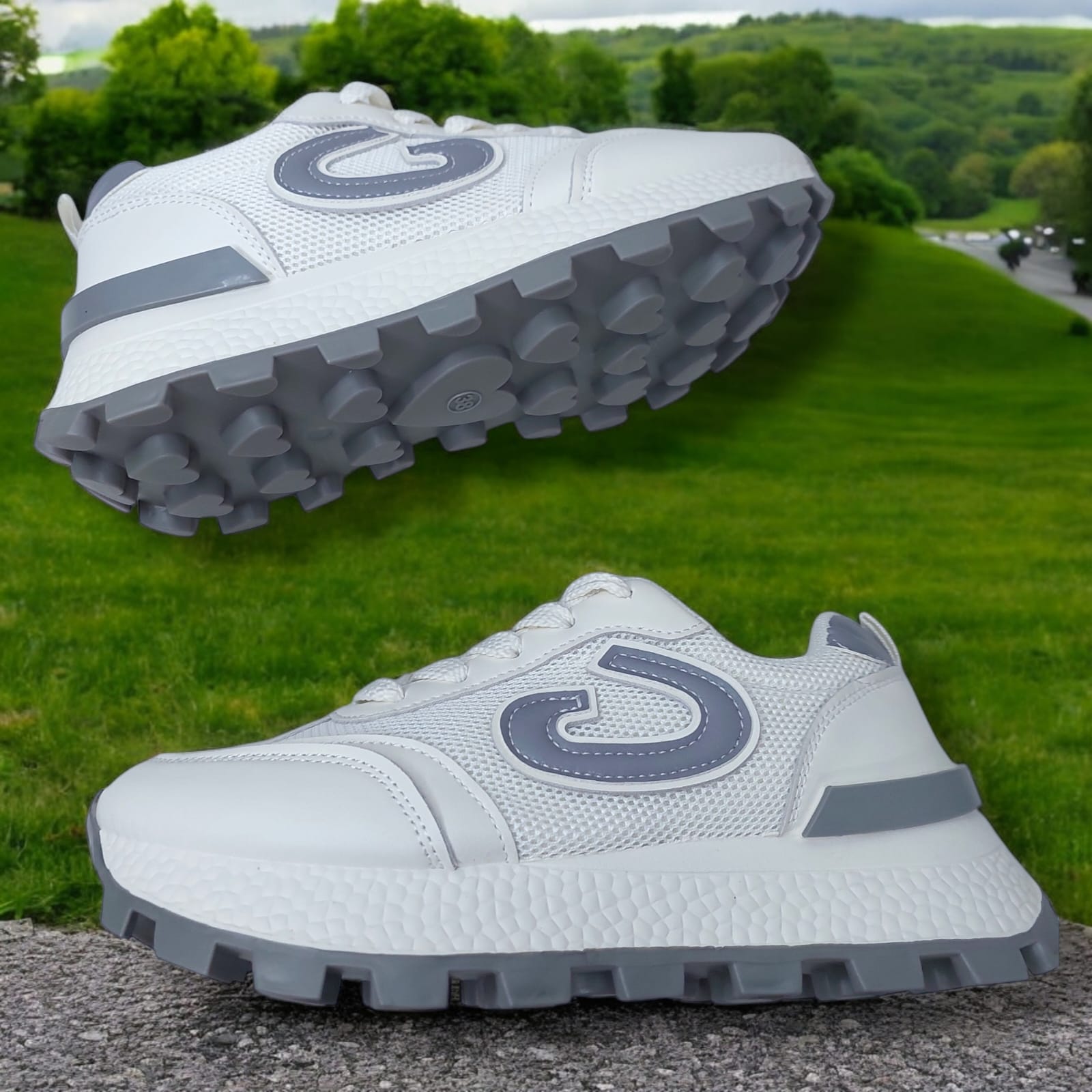 ZAPATILLA CON PLATAFORMA DE 6CM SPORTS FASHION BLANCOGRIS - V163 - 4
