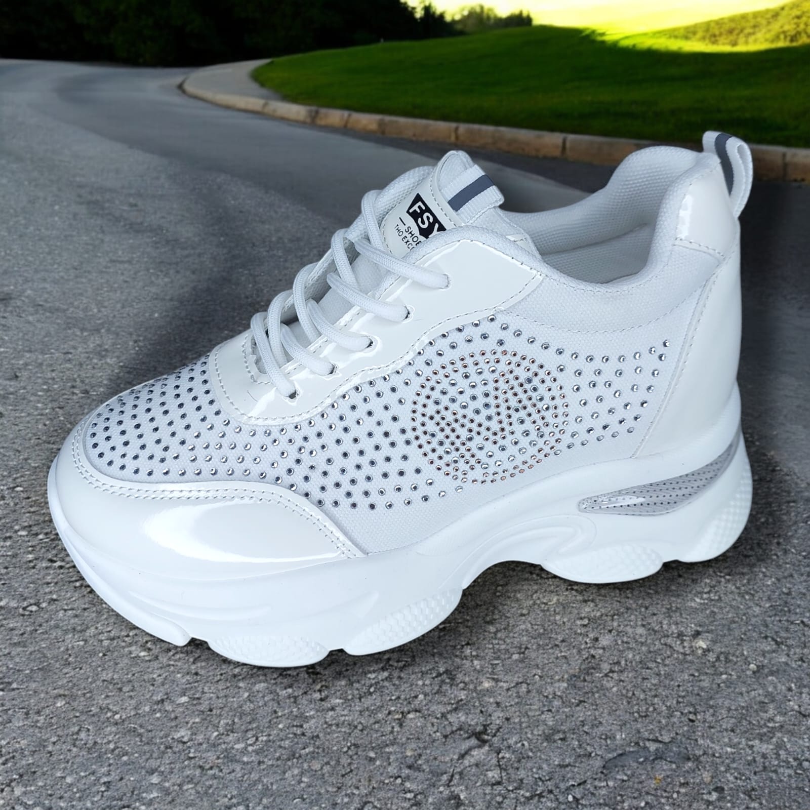 ZAPATILLA CON PLATAFORMA ALTA 8CM FYST SHOES BLANCO - V1559 - 1