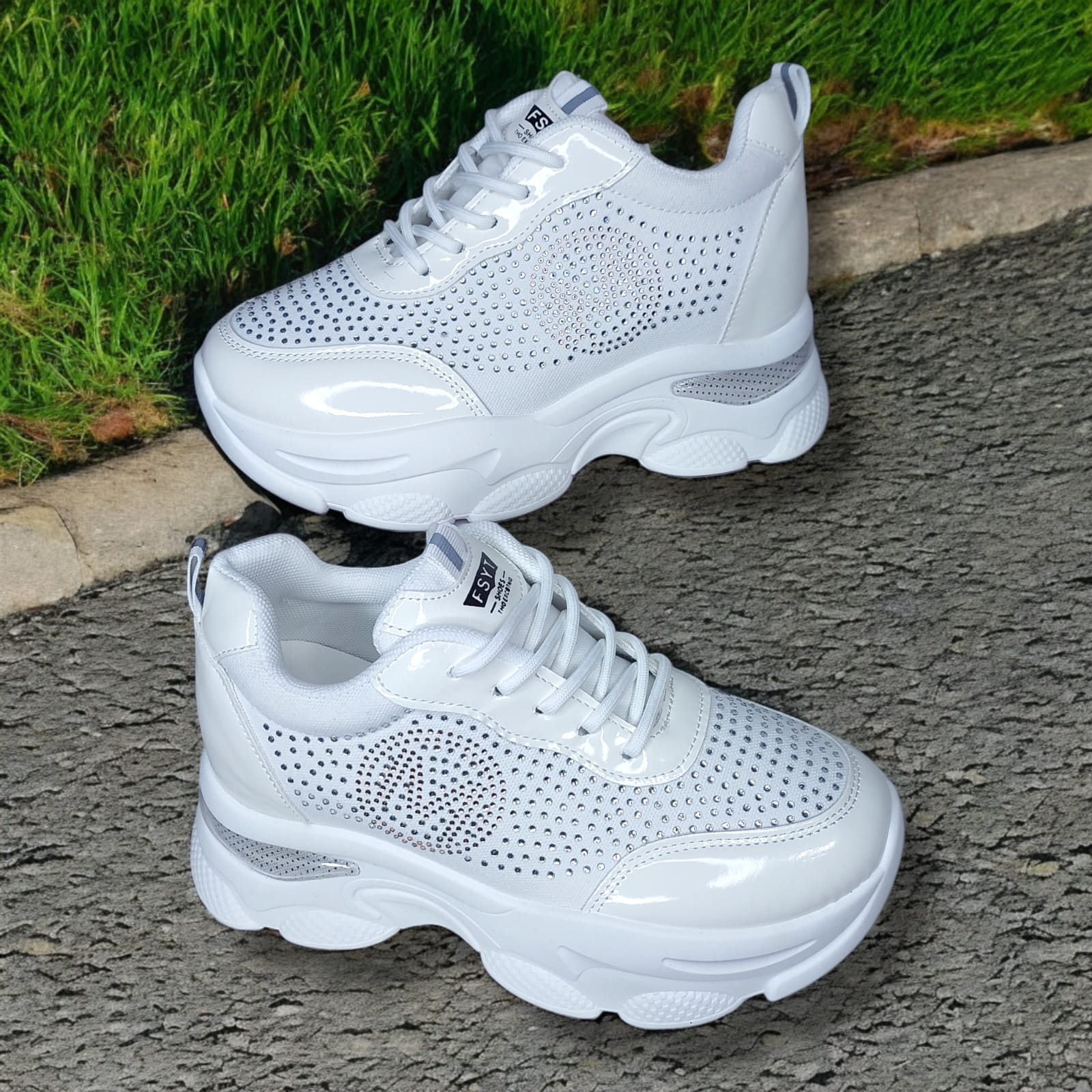 ZAPATILLA CON PLATAFORMA ALTA 8CM FYST SHOES BLANCO - V1559 - 2