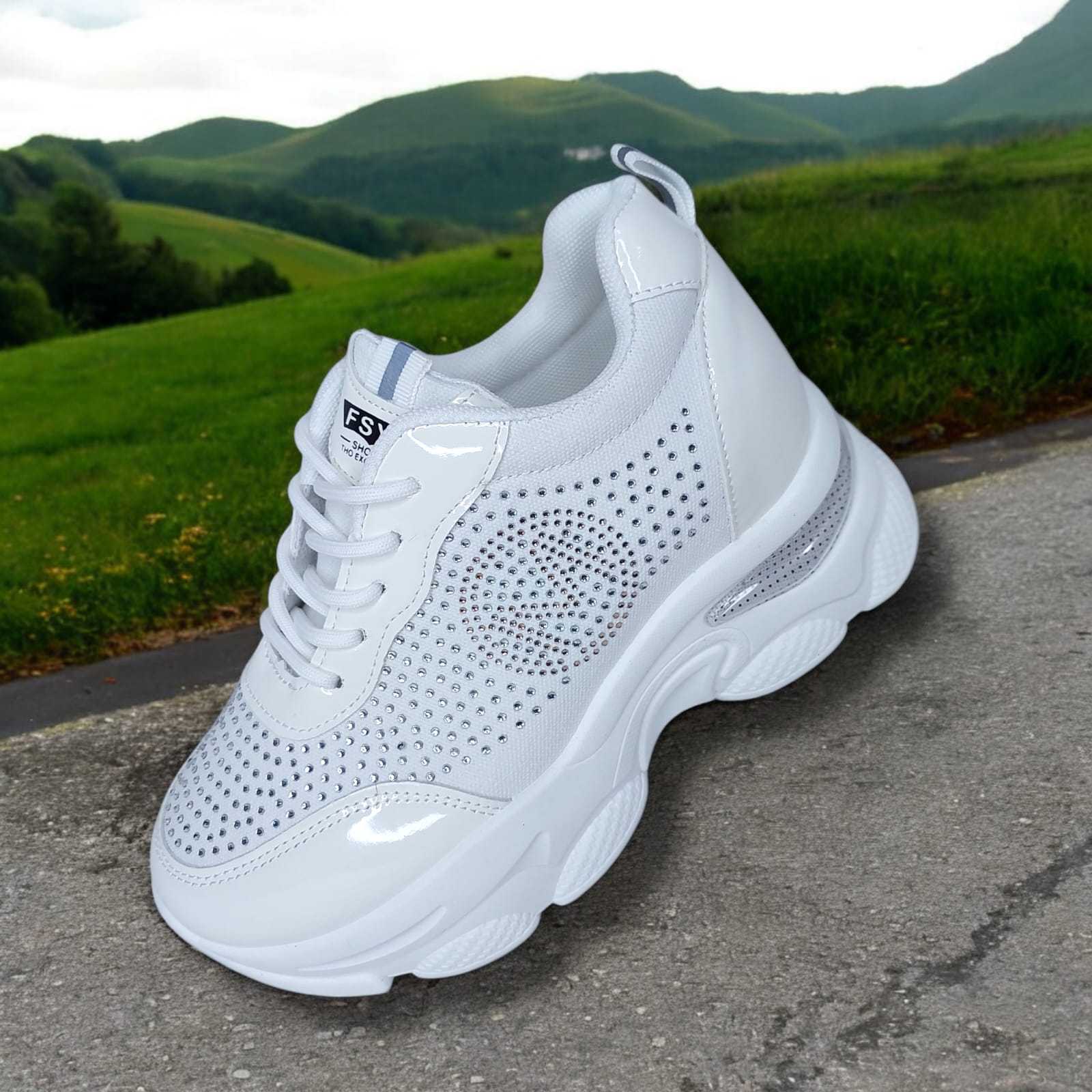 ZAPATILLA CON PLATAFORMA ALTA 8CM FYST SHOES BLANCO - V1559 - 3