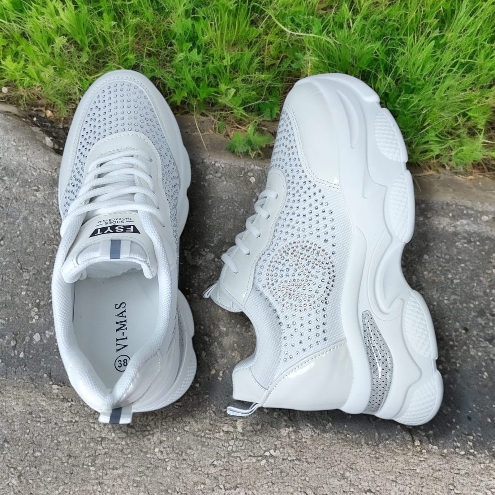 ZAPATILLA CON PLATAFORMA ALTA 8CM FYST SHOES BLANCO - V1559 - 5