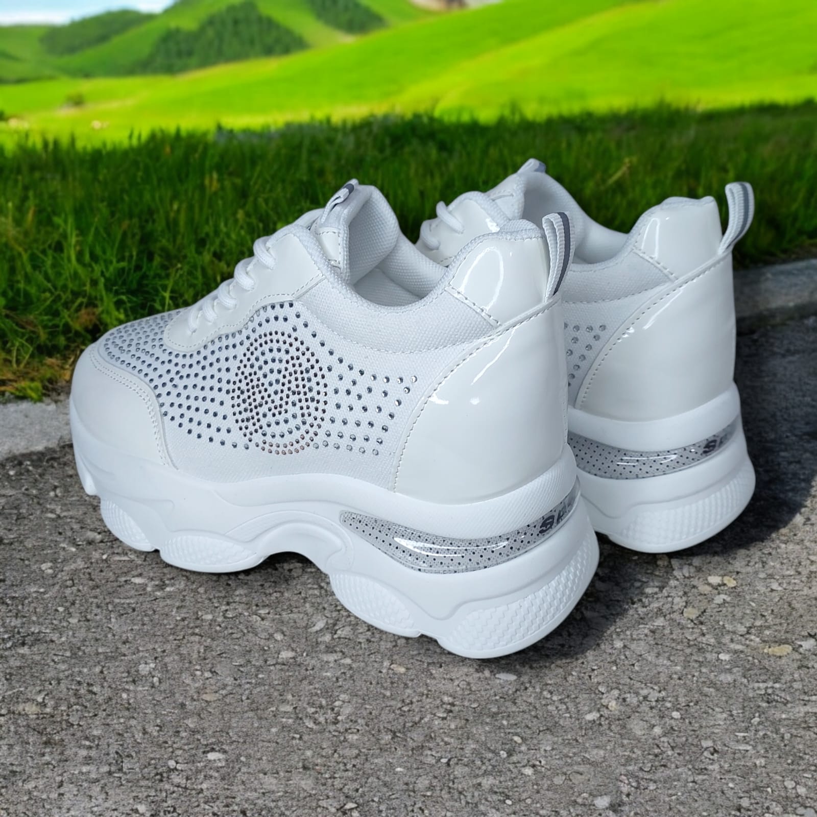 ZAPATILLA CON PLATAFORMA ALTA 8CM FYST SHOES BLANCO - V1559 - 6