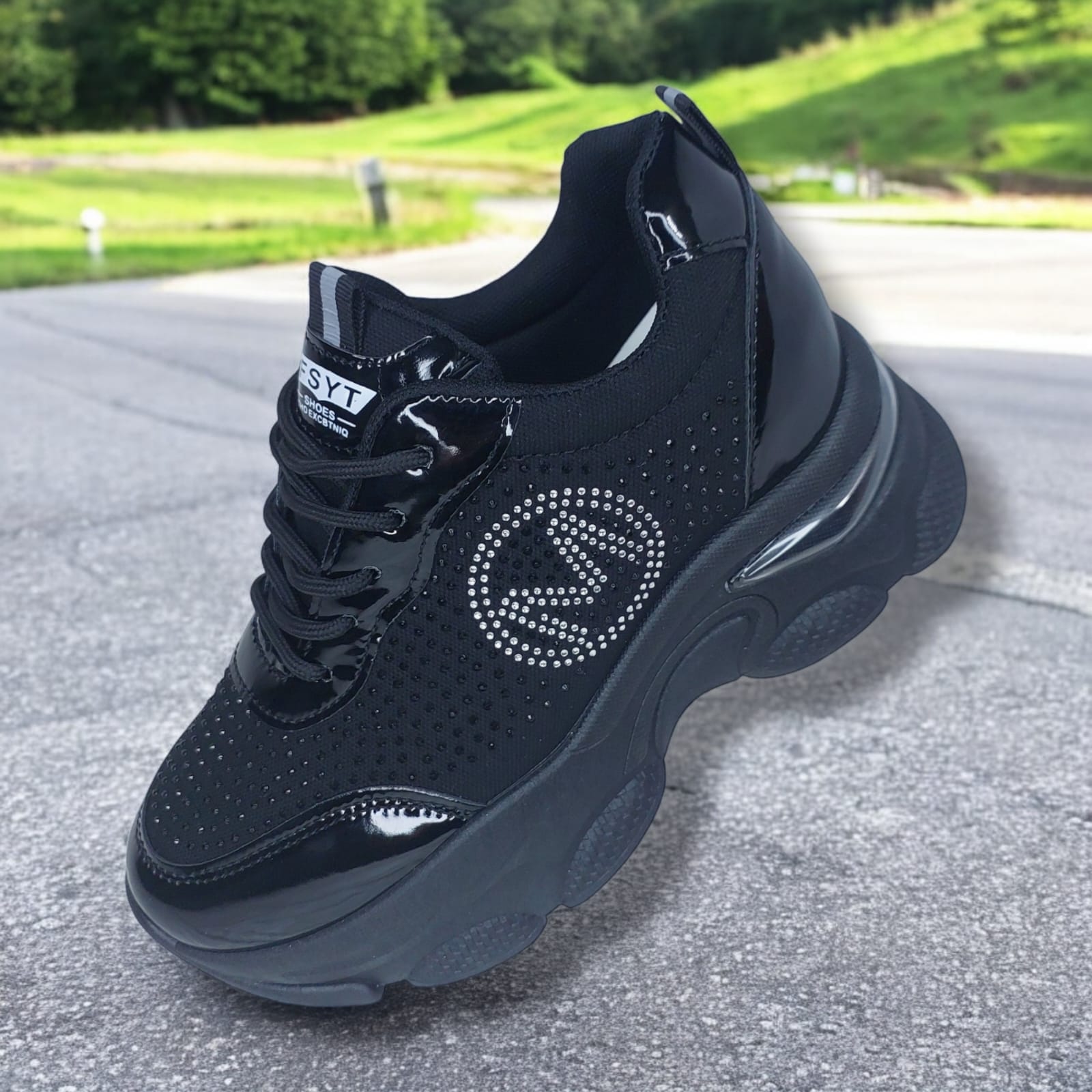 ZAPATILLA CON PLATAFORMA ALTA 8CM FYST SHOES NEGRO - V1559 - 2