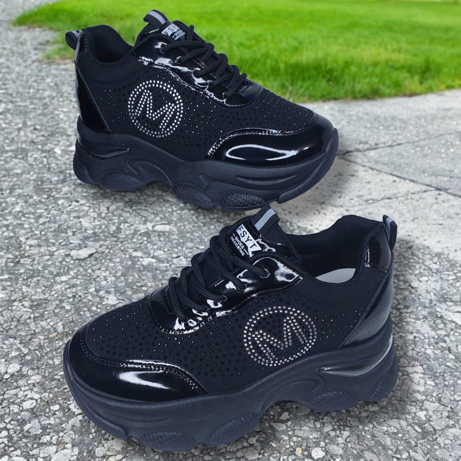 ZAPATILLA CON PLATAFORMA ALTA 8CM FYST SHOES NEGRO - V1559 - 3