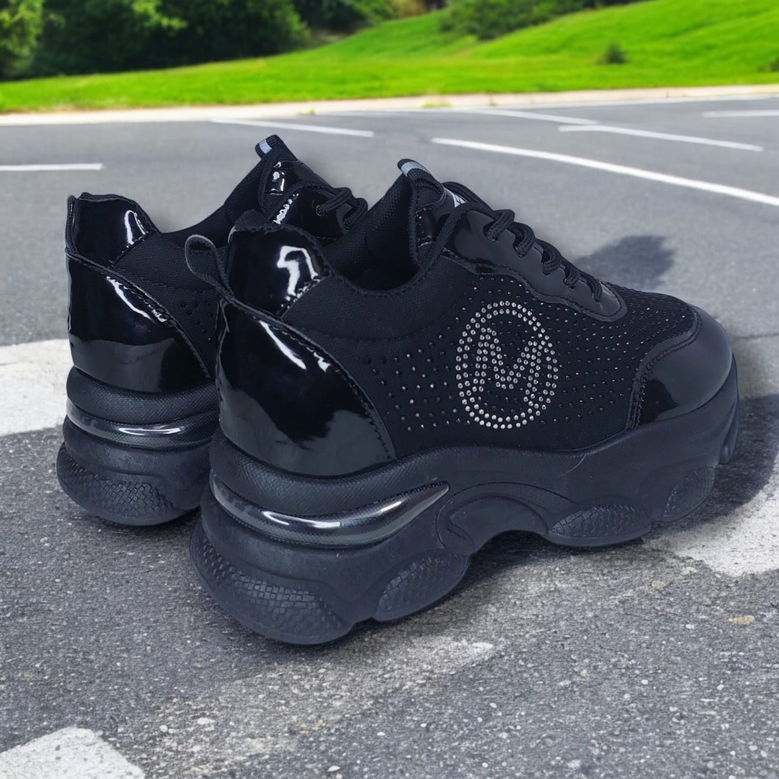 ZAPATILLA CON PLATAFORMA ALTA 8CM FYST SHOES NEGRO - V1559 - 5