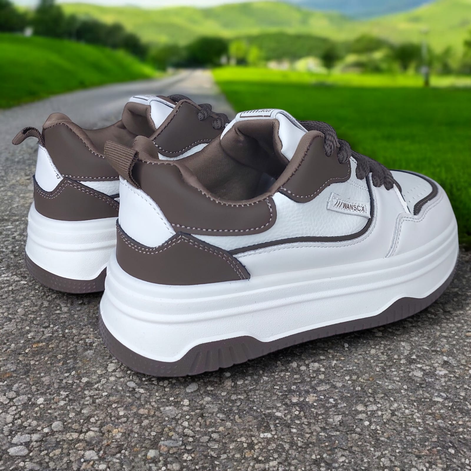 ZAPATILLA PARA DAMA FASHION OFF BLANCOMARRON - V153 - 5