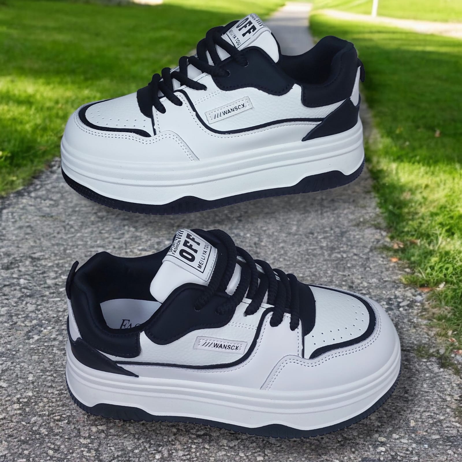ZAPATILLA PARA DAMA FASHION OFF BLANCONEGRO - V149 - 2