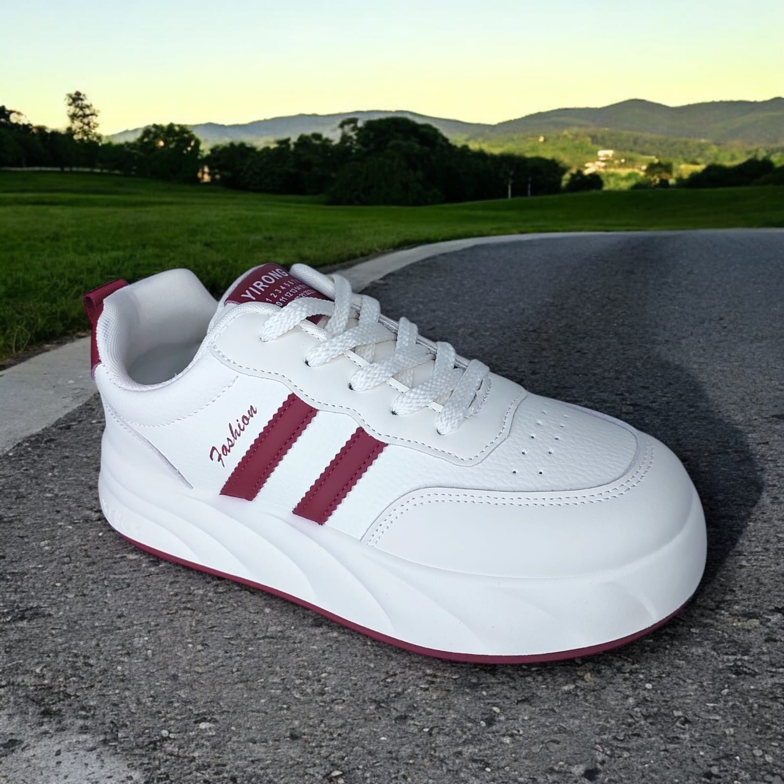 ZAPATILLA PARA DAMA FASHION YIRONG BLANCOROJO - V154 - 2