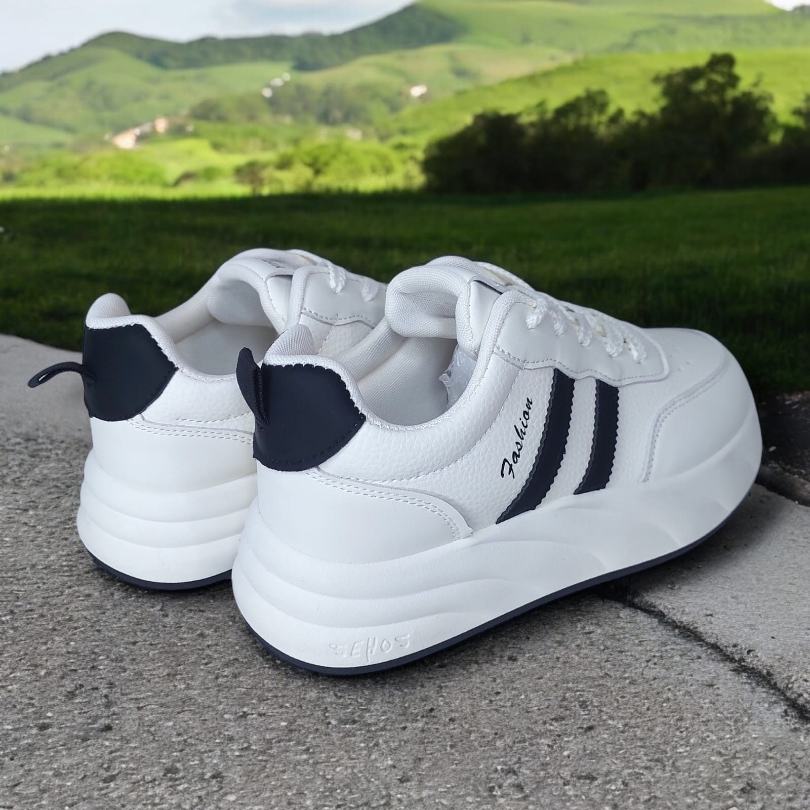 ZAPATILLA PARA DAMA FASHION YIRONG BLANCONEGRO - V154 - 6