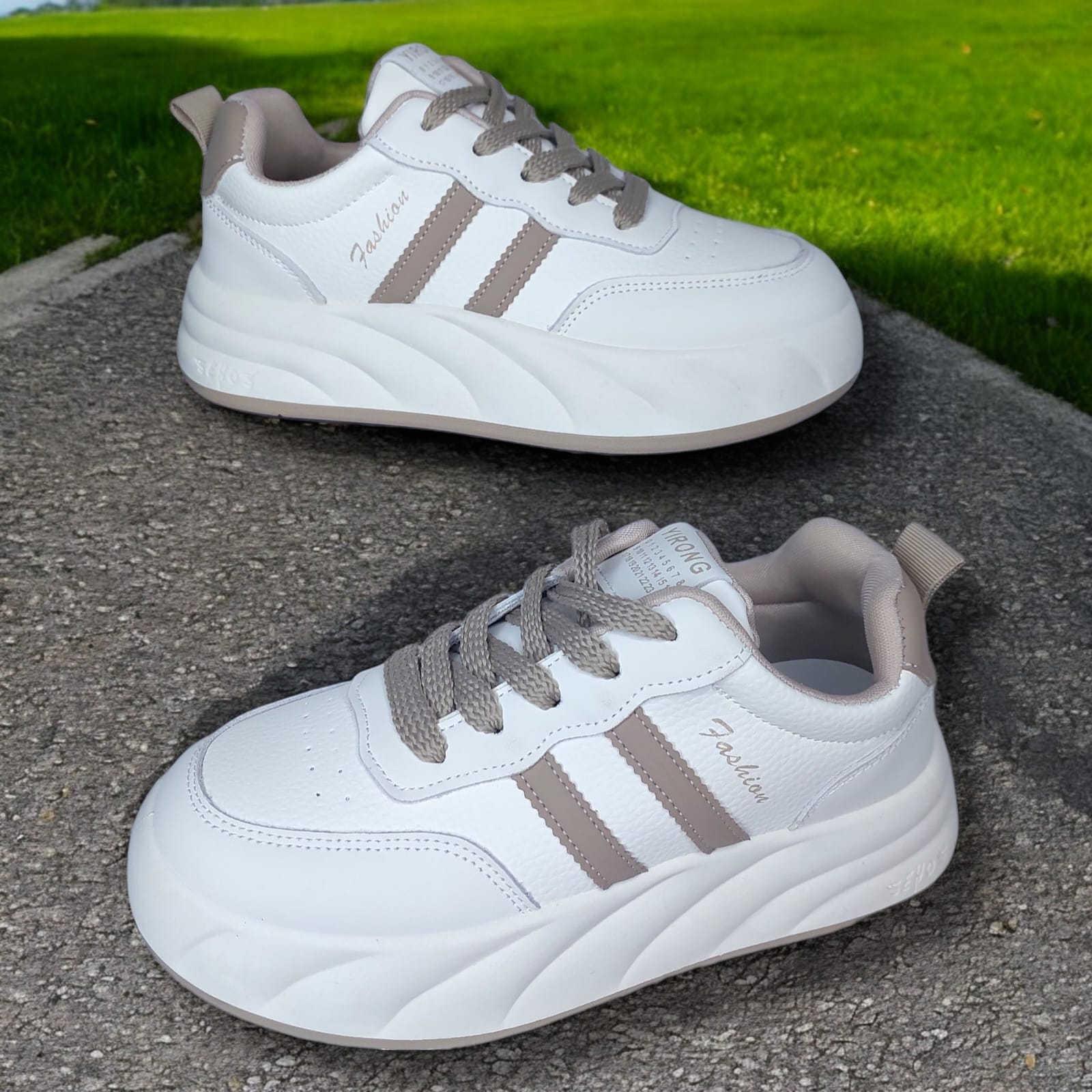 ZAPATILLA PARA DAMA FASHION YIRONG BLANCOBEIG - V154 - 3