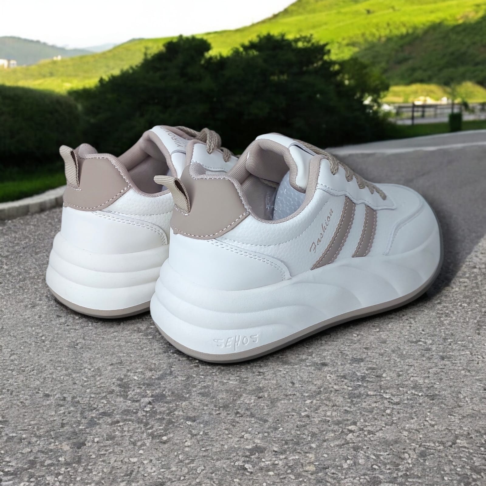 ZAPATILLA PARA DAMA FASHION YIRONG BLANCOBEIG - V154 - 6