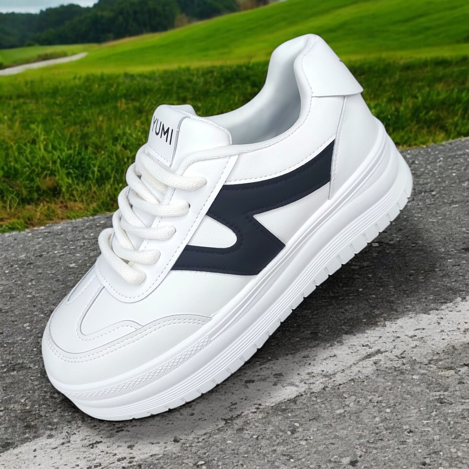 ZAPATILLA PARA DAMA YUMI N BLANCO/NEGRO - AT1025 - 1