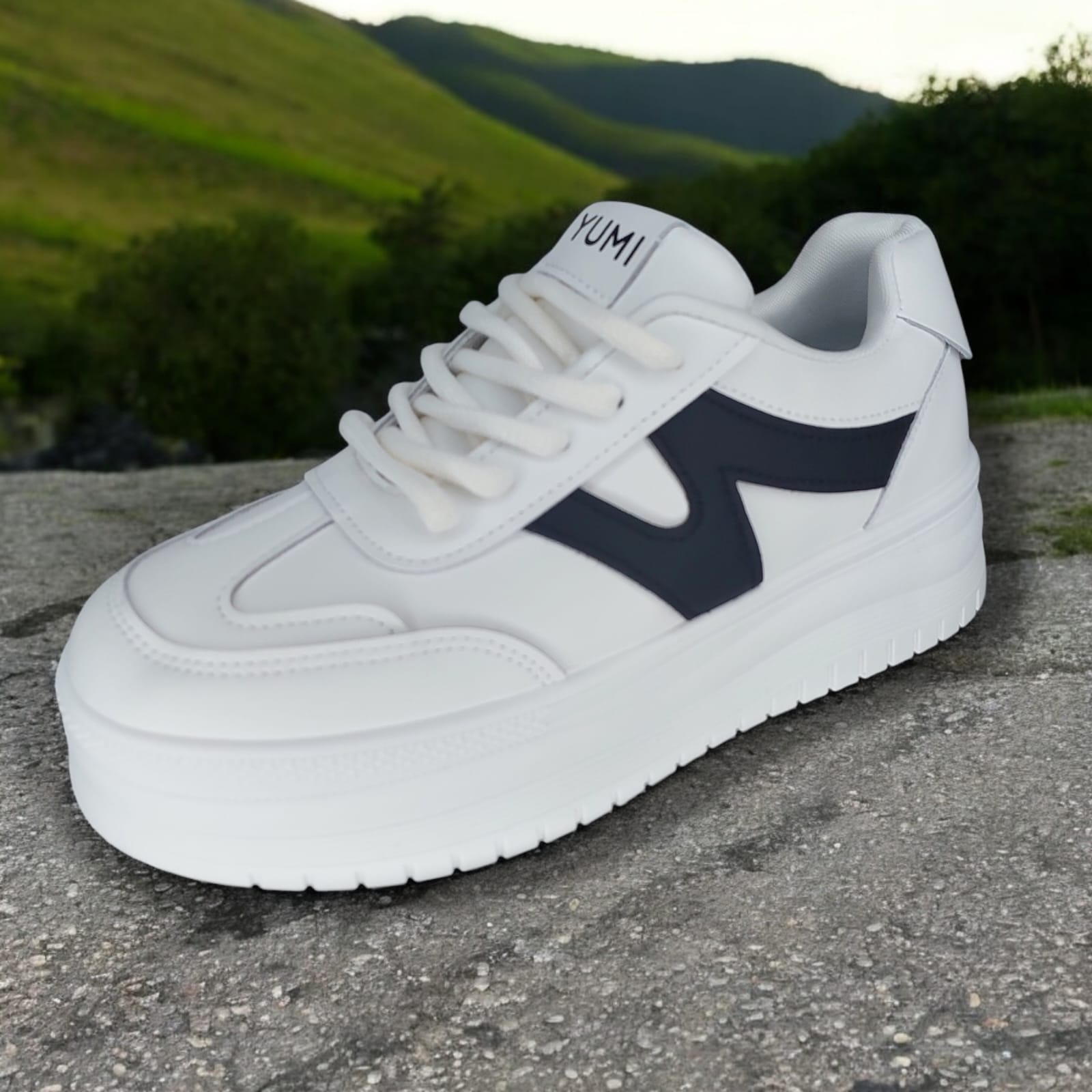 ZAPATILLA PARA DAMA YUMI N BLANCO/NEGRO - AT1025 - 3