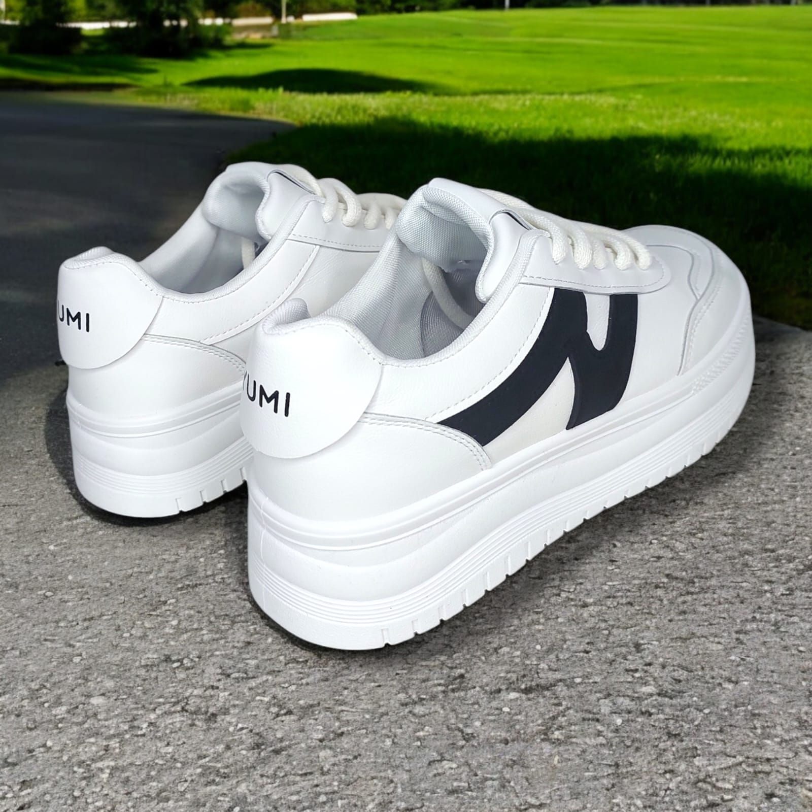 ZAPATILLA PARA DAMA YUMI N BLANCO/NEGRO - AT1025 - 5