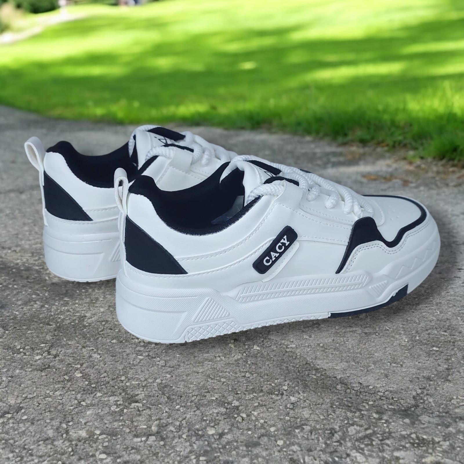 ZAPATILLA PARA DAMA CACY RAY BLANCO/NEGRO - C396 - 5