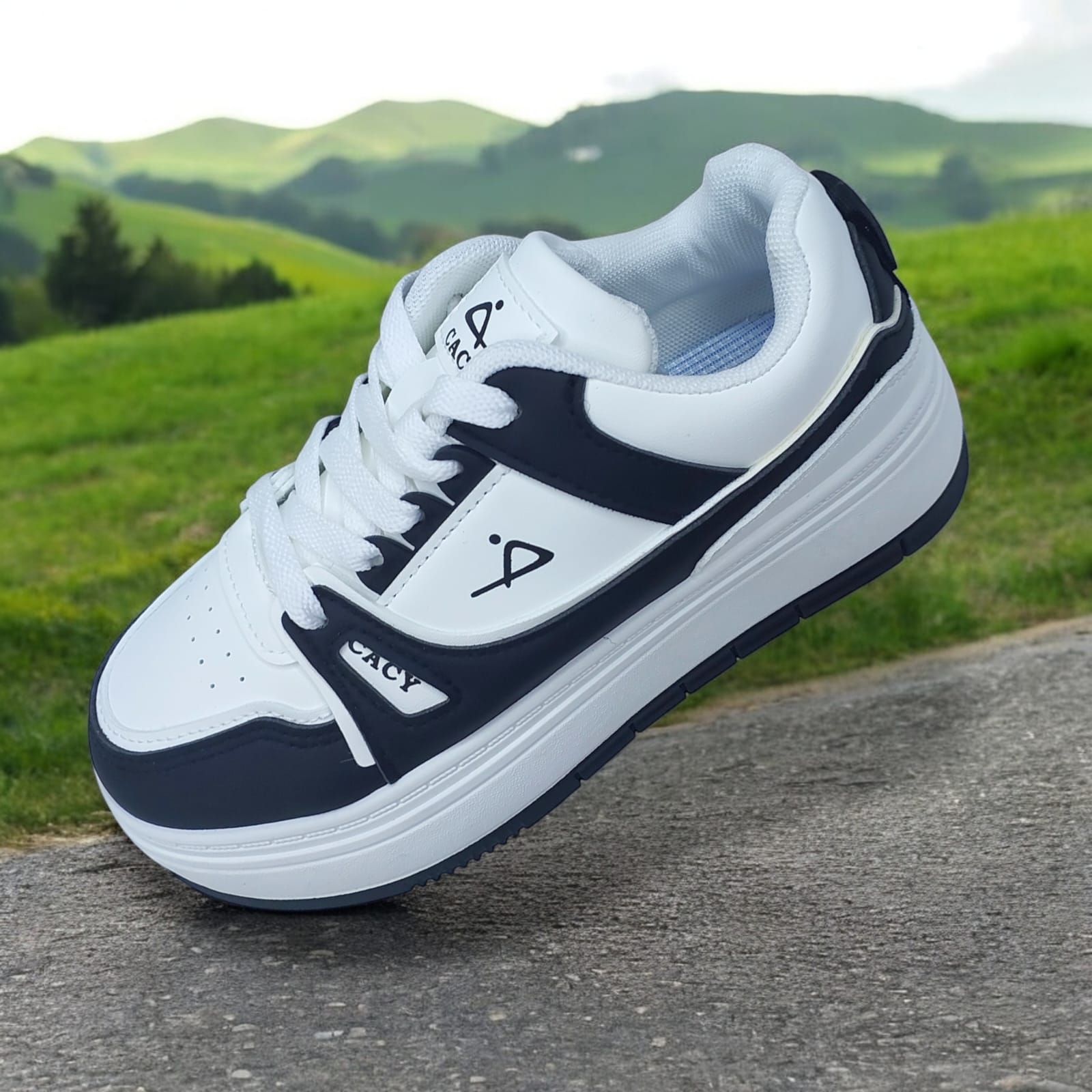 ZAPATILLA PARA DAMA CACY CLASSIC BLANCONEGRO - C51039 - 1