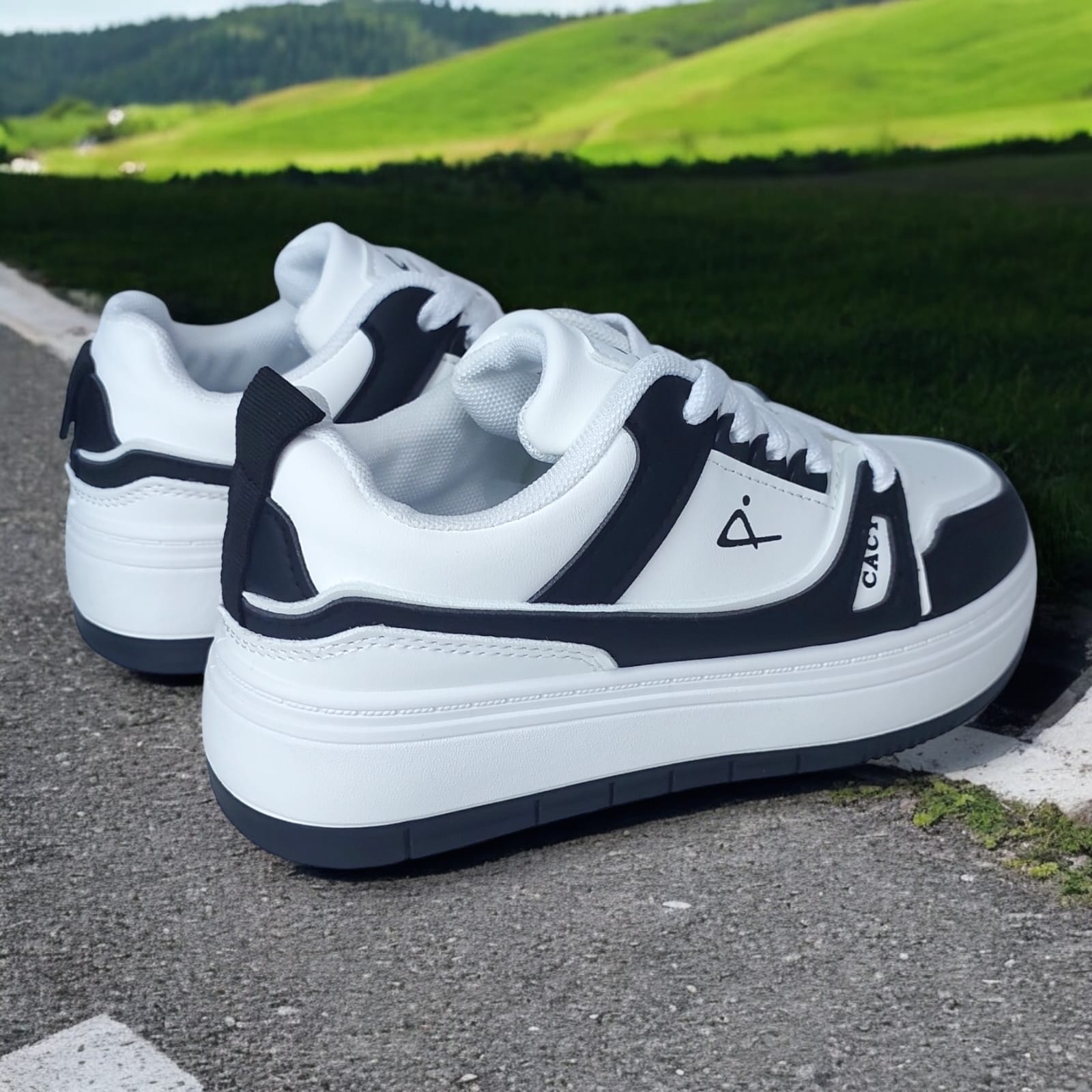 ZAPATILLA PARA DAMA CACY CLASSIC BLANCONEGRO - C51039 - 5
