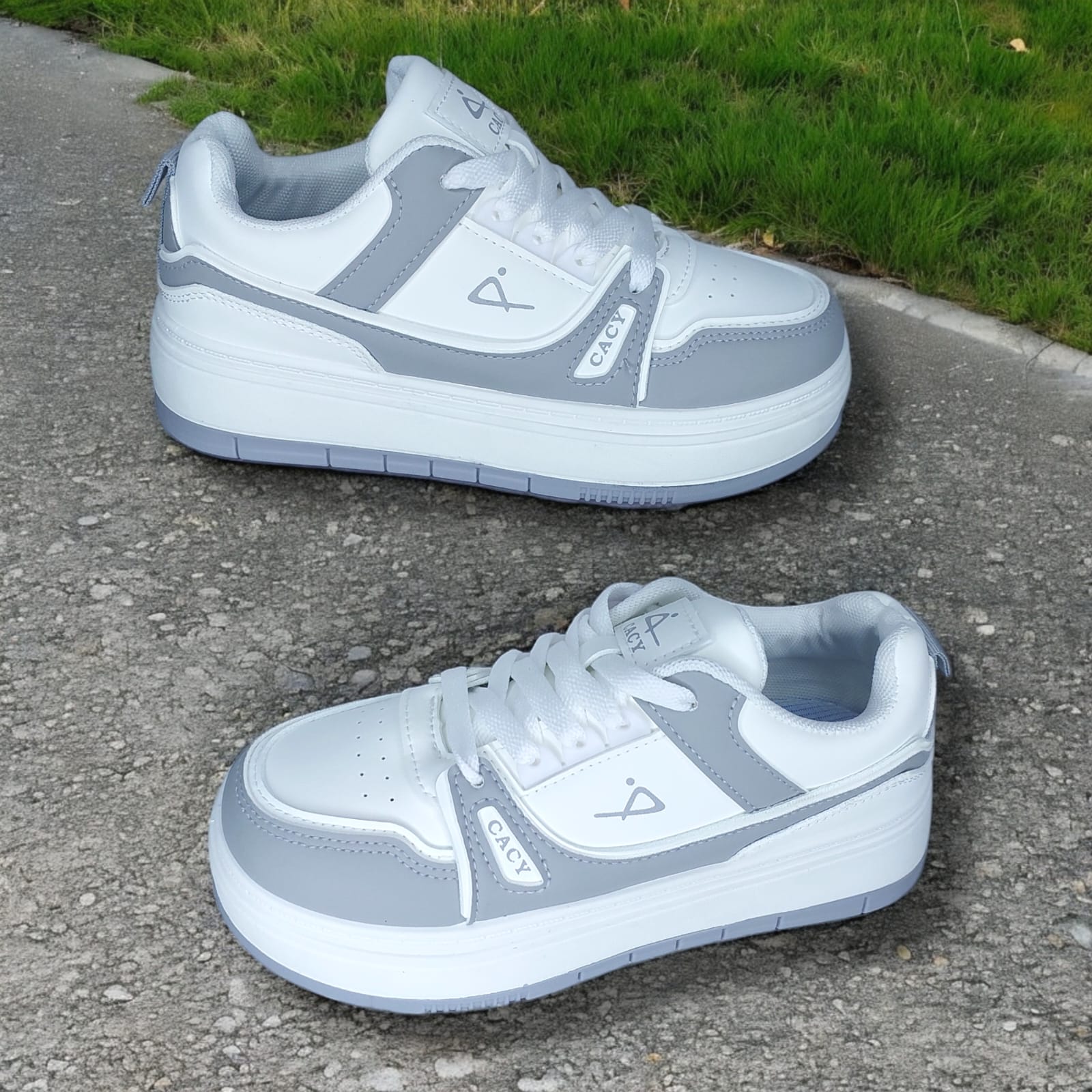 ZAPATILLA PARA DAMA CACY CLASSIC BLANCOGRIS - C51039 - 3