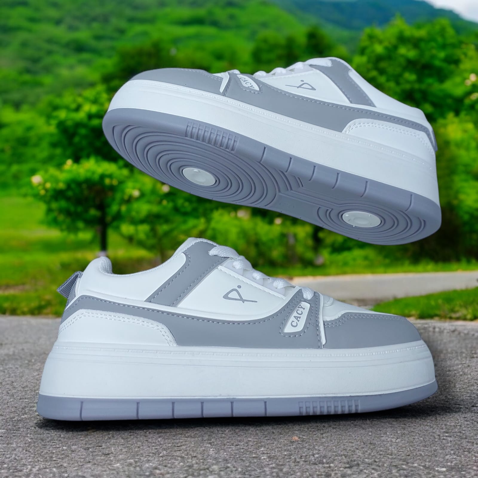ZAPATILLA PARA DAMA CACY CLASSIC BLANCOGRIS - C51039 - 4