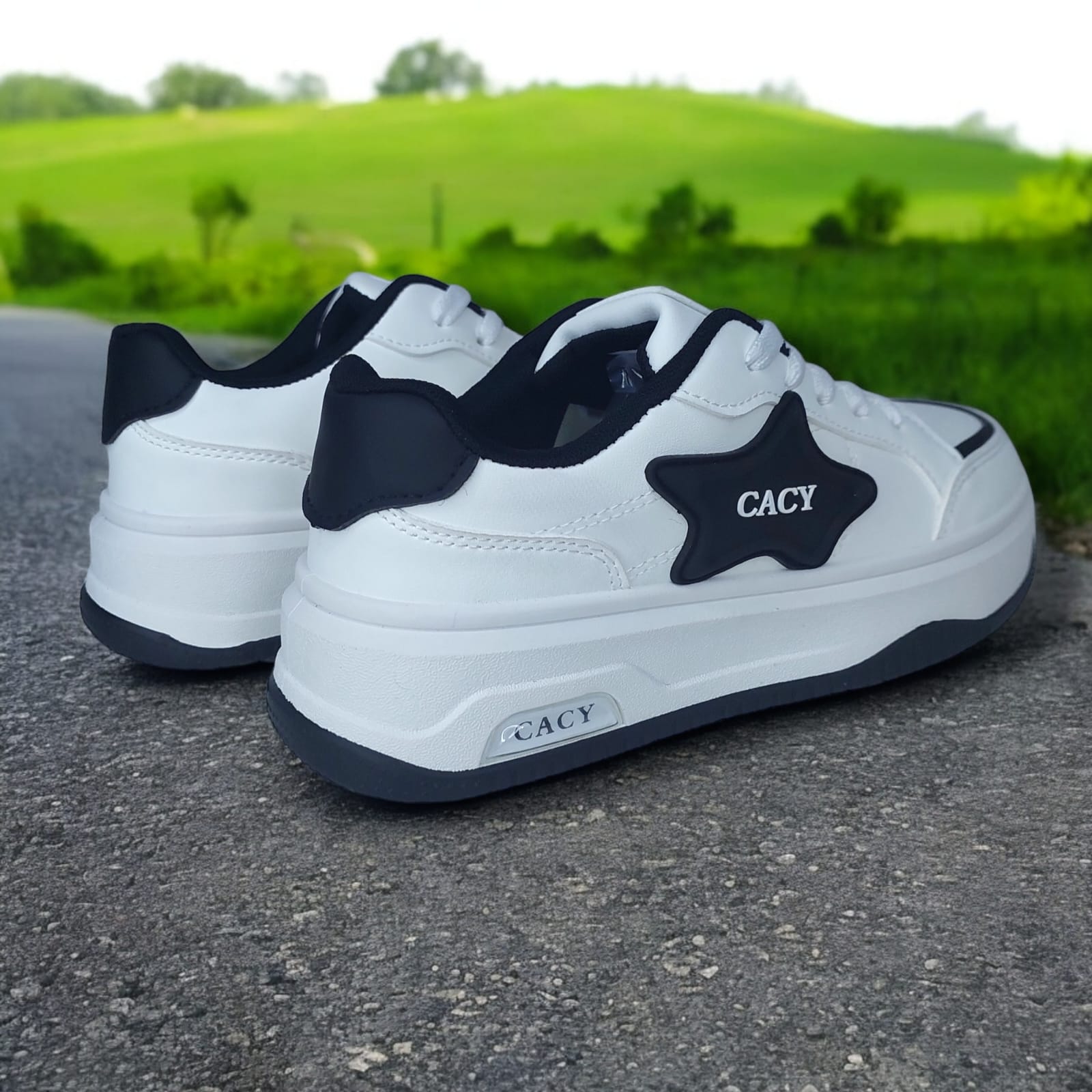 ZAPATILLA PARA DAMA CACY ESTRELLA BLANCONEGRO - C91114 - 5