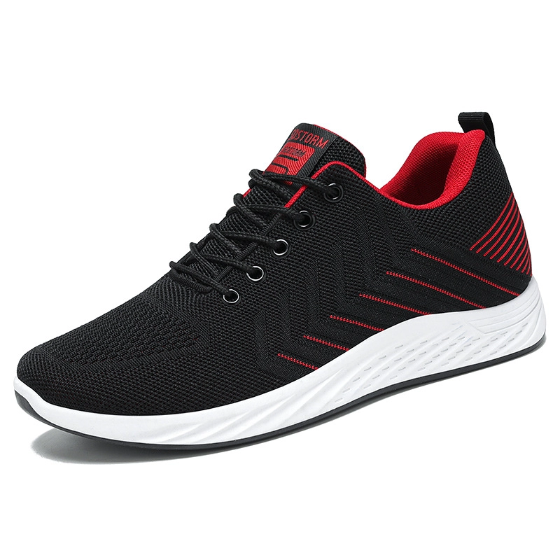 ZAPATILLA PARA HOMBRE SOSTORM -NEGRO-ROJO- B603 - 1