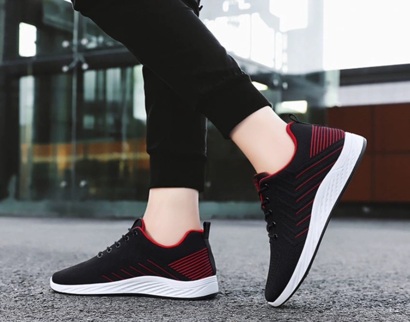 ZAPATILLA PARA HOMBRE SOSTORM -NEGRO-ROJO- B603 - 3