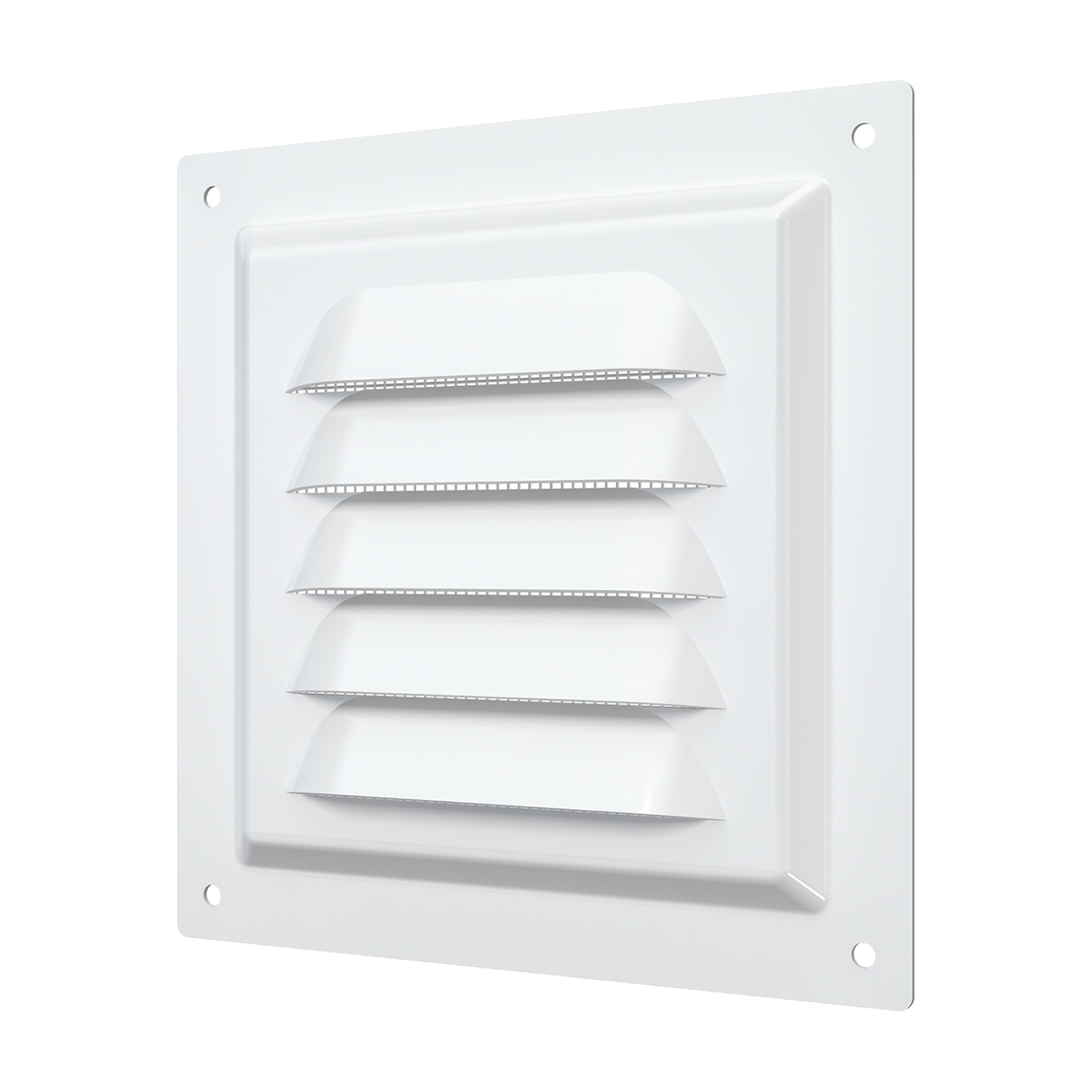 REJILLA DE VENTILACIÓN 12X12CM ACERO GALVANIZADO POLIMERO BLANCO - 1