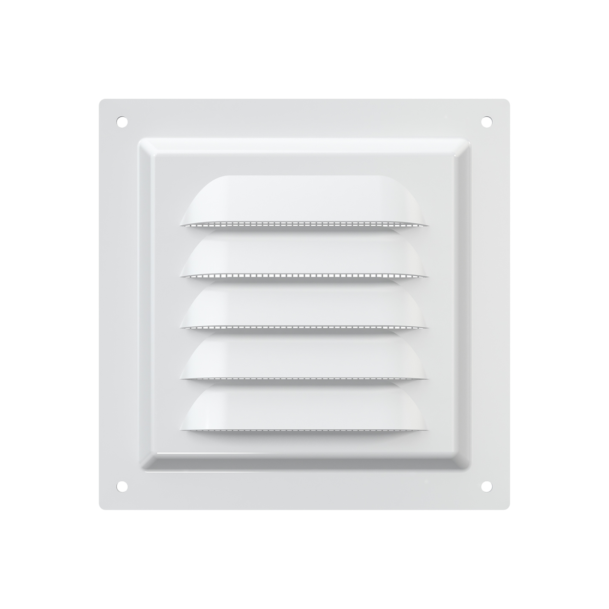 REJILLA DE VENTILACIÓN 12X12CM ACERO GALVANIZADO POLIMERO BLANCO - 2