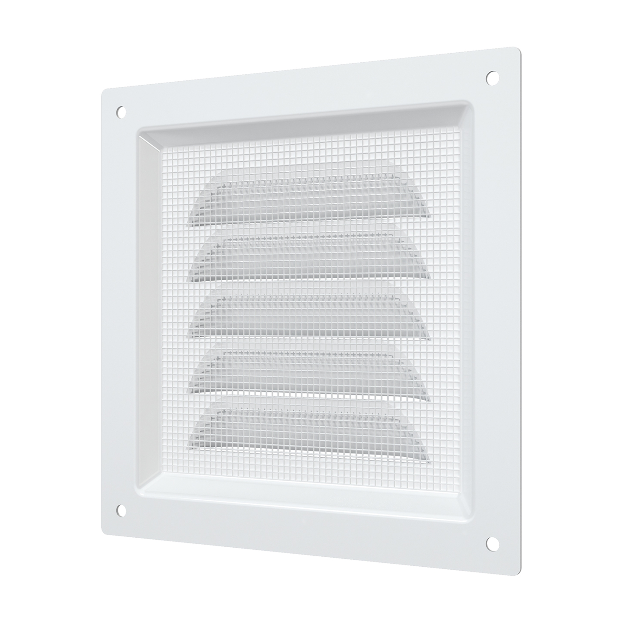 REJILLA DE VENTILACIÓN 12X12CM ACERO GALVANIZADO POLIMERO BLANCO - 4