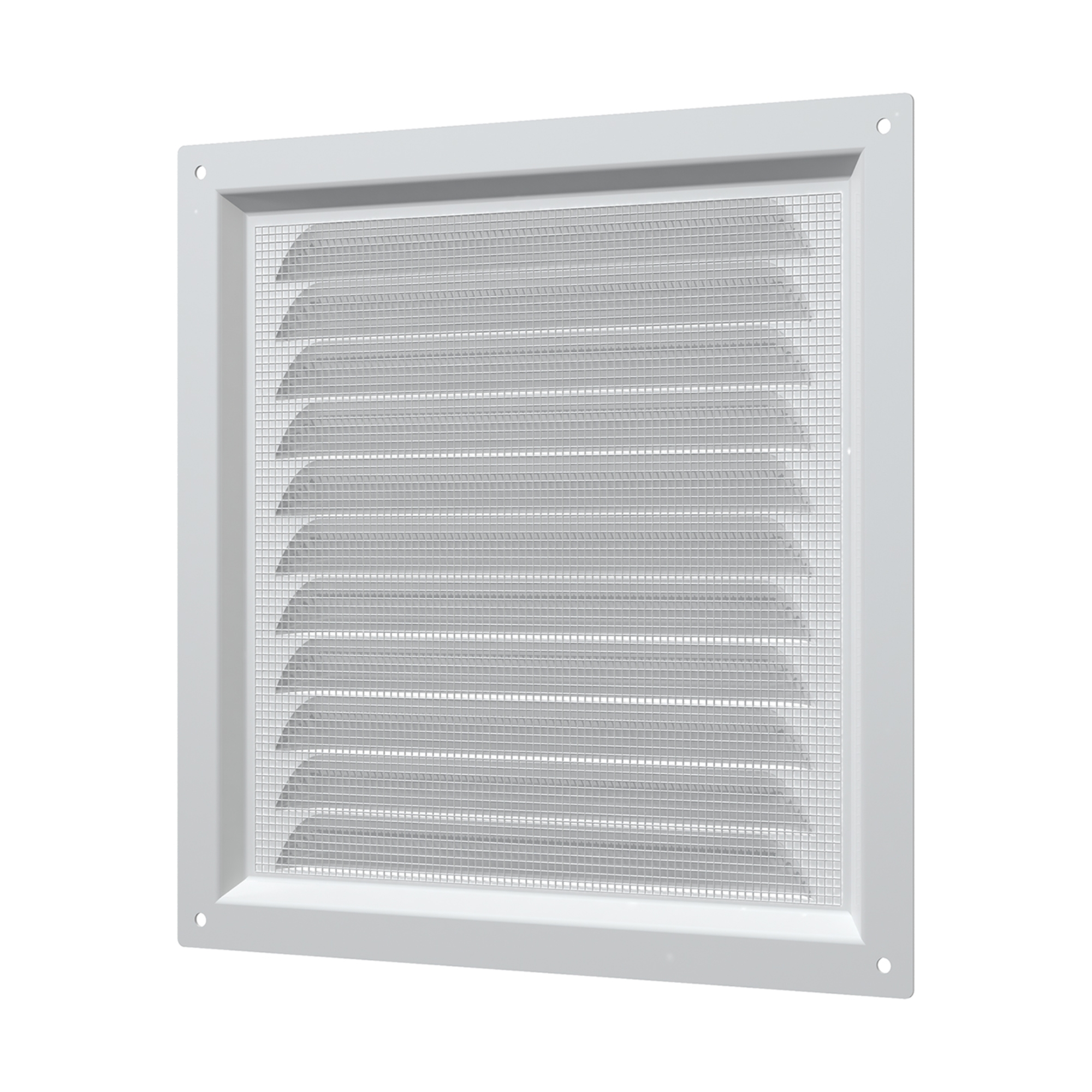 REJILLA DE VENTILACIÓN 20X20CM ACERO GALVANIZADO POLIMERO BLANCO - 4