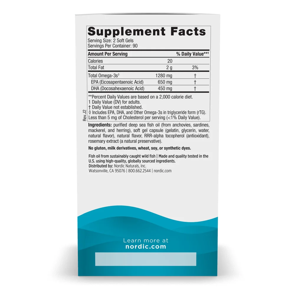 NORDIC NATURALS ULTIMATE OMEGA 1280 MG - 180 SOFT GELS - 4