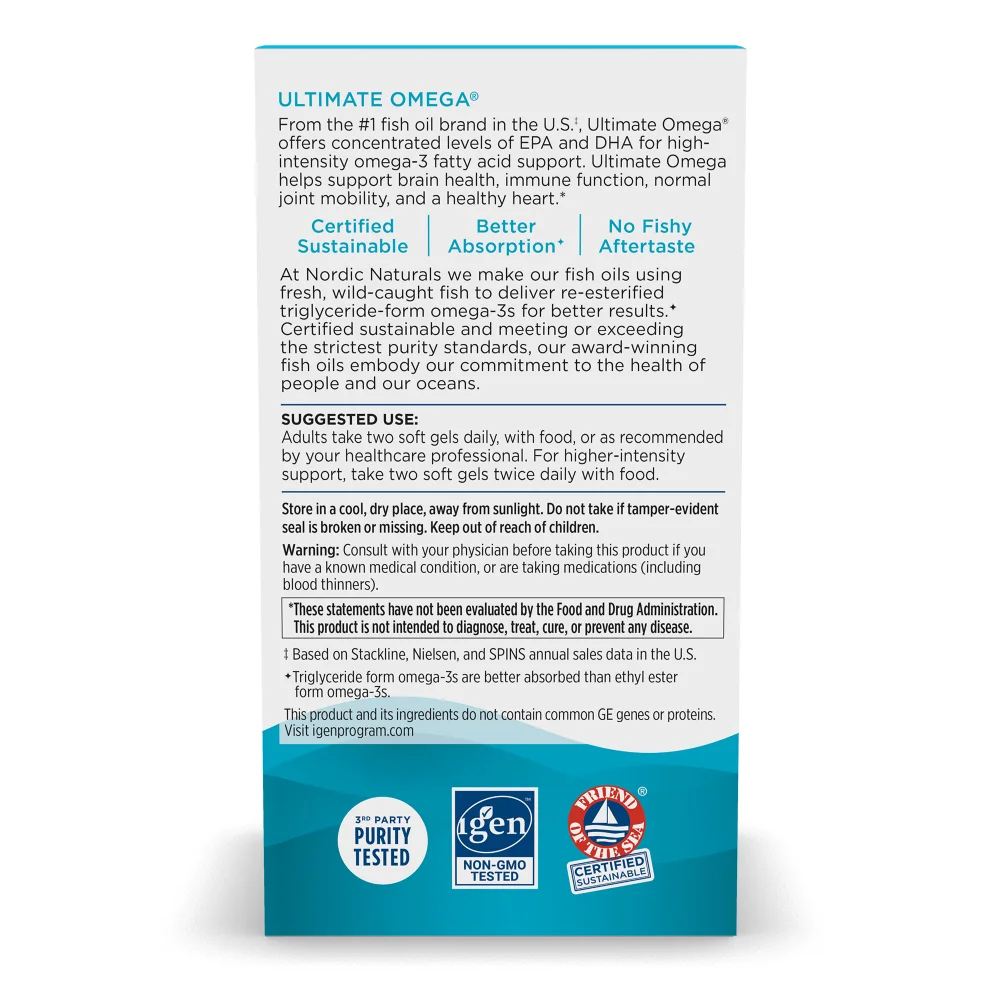 NORDIC NATURALS ULTIMATE OMEGA 1280 MG - 180 SOFT GELS - 5