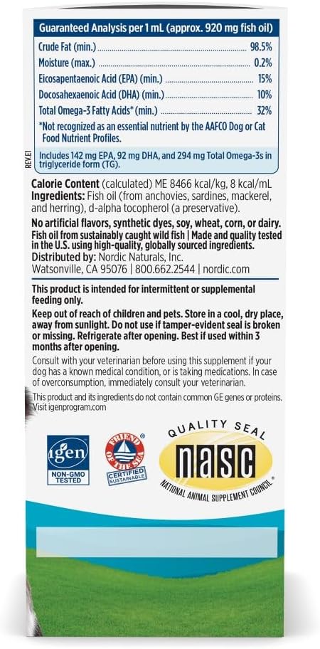 NORDIC NATURALS OMEGA-3 PARA MASCOTAS CON EPA Y DHA (60ML) - 2