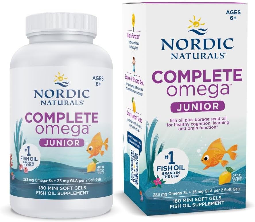 NORDIC NATURALS COMPLETE OMEGA JUNIOR 180 MINI SOFT GELS - 1