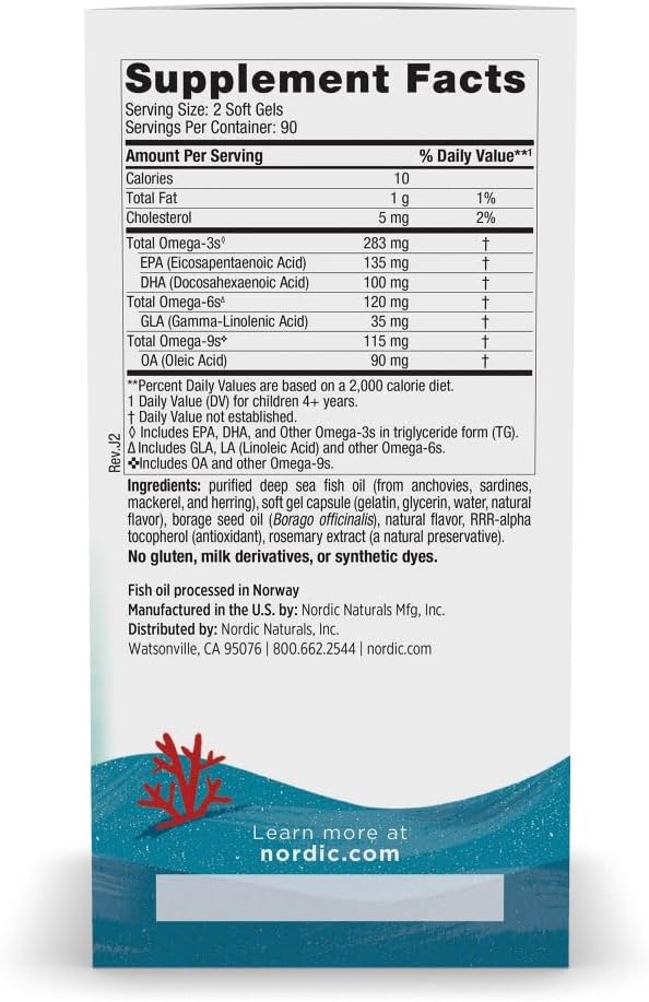 NORDIC NATURALS COMPLETE OMEGA JUNIOR 180 MINI SOFT GELS - 2