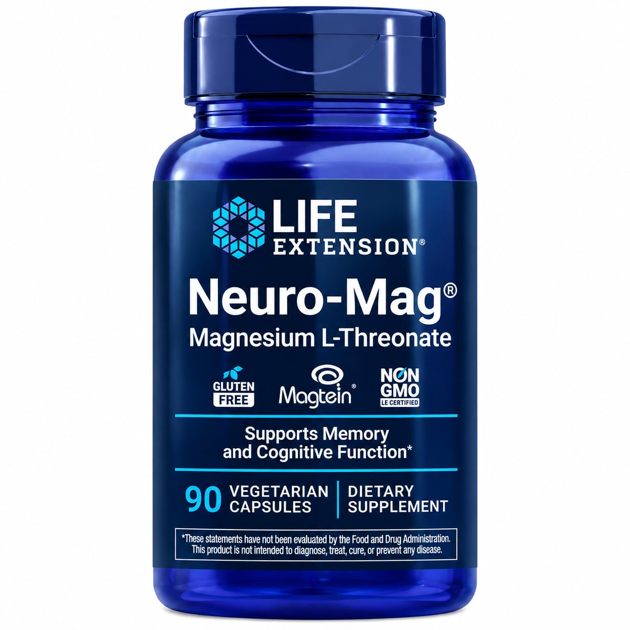 LIFE EXTENSION NEURO-MAG MAGNESIO L-TREONATO - SALUD DE LA MEMORIA 90 CÁPSULAS - 1
