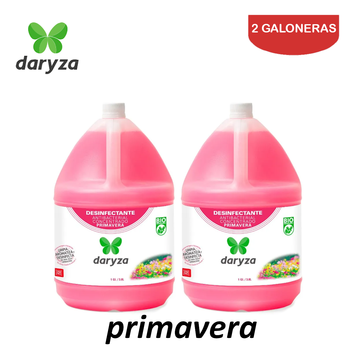 DESINFECTANTE LÍQUIDO DARYZA PRIMAVERA PACK 2 GALONERAS - 1