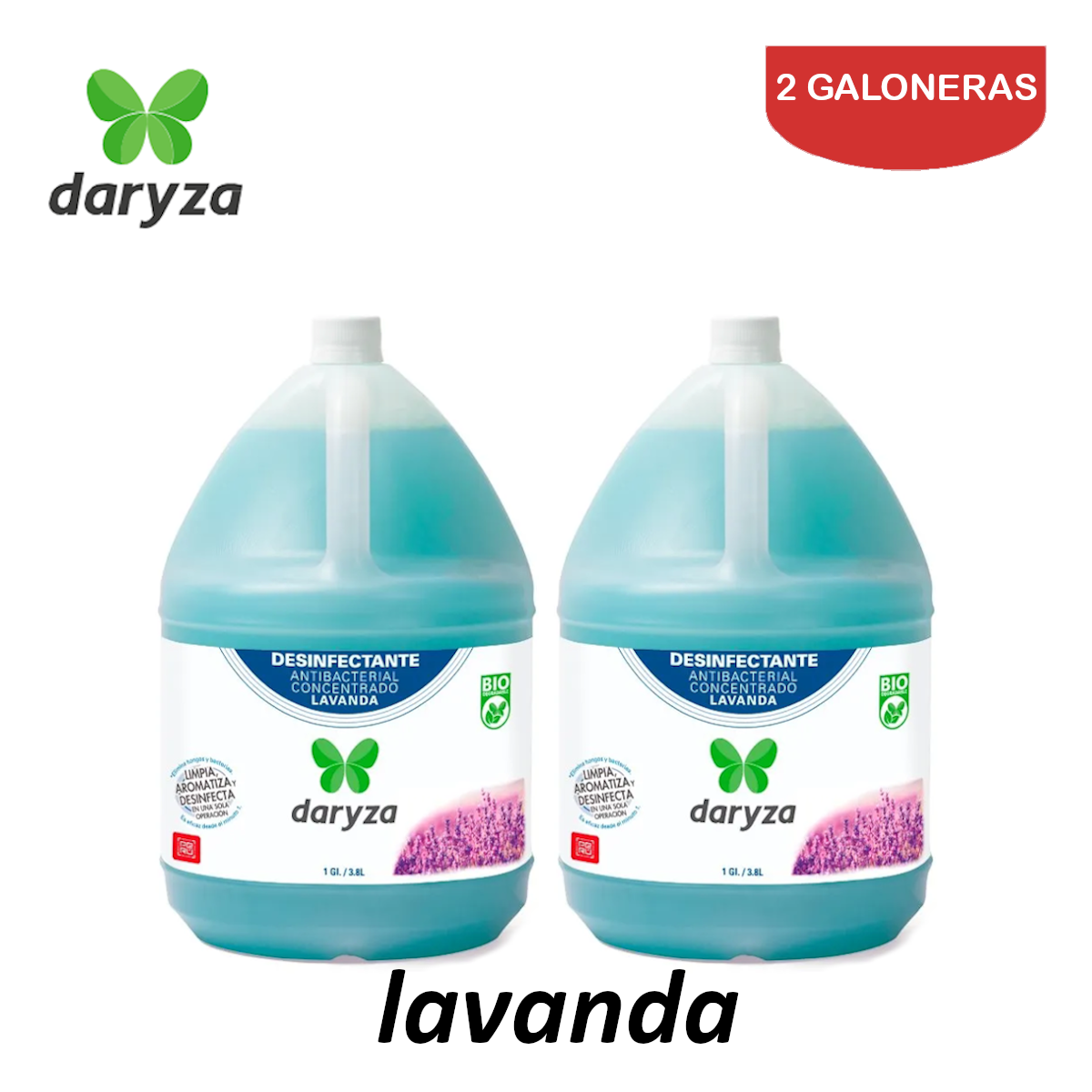 DESINFECTANTE LAVANDA LÍQUIDO DARYZA PACK 2 GALONERAS - 1