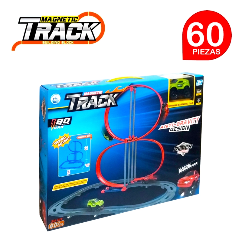 PISTA DE CARRERA MAGNETIC TRACK MAGNÉTICA ANTIGRAVEDAD 60 PIEZAS - 1