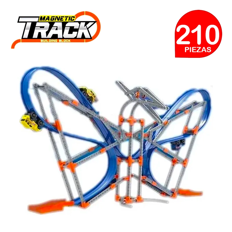 PISTA DE CARRERA MAGNETIC TRACK MAGNÉTICA ANTIGRAVEDAD DINOSAURIO 210 PIEZAS - 2