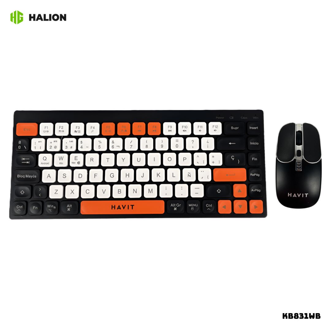 KIT HAVIT TECLADO Y MOUSE INALAMBRICO - KB831WB - 1