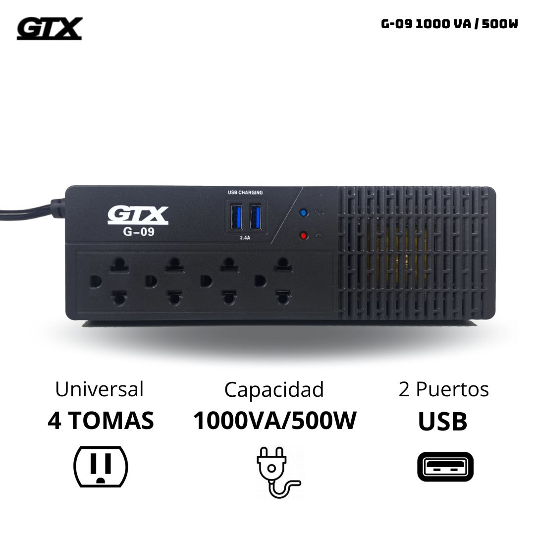 ESTABILIZADOR GTX 1000 VA 500W G-09 - 1