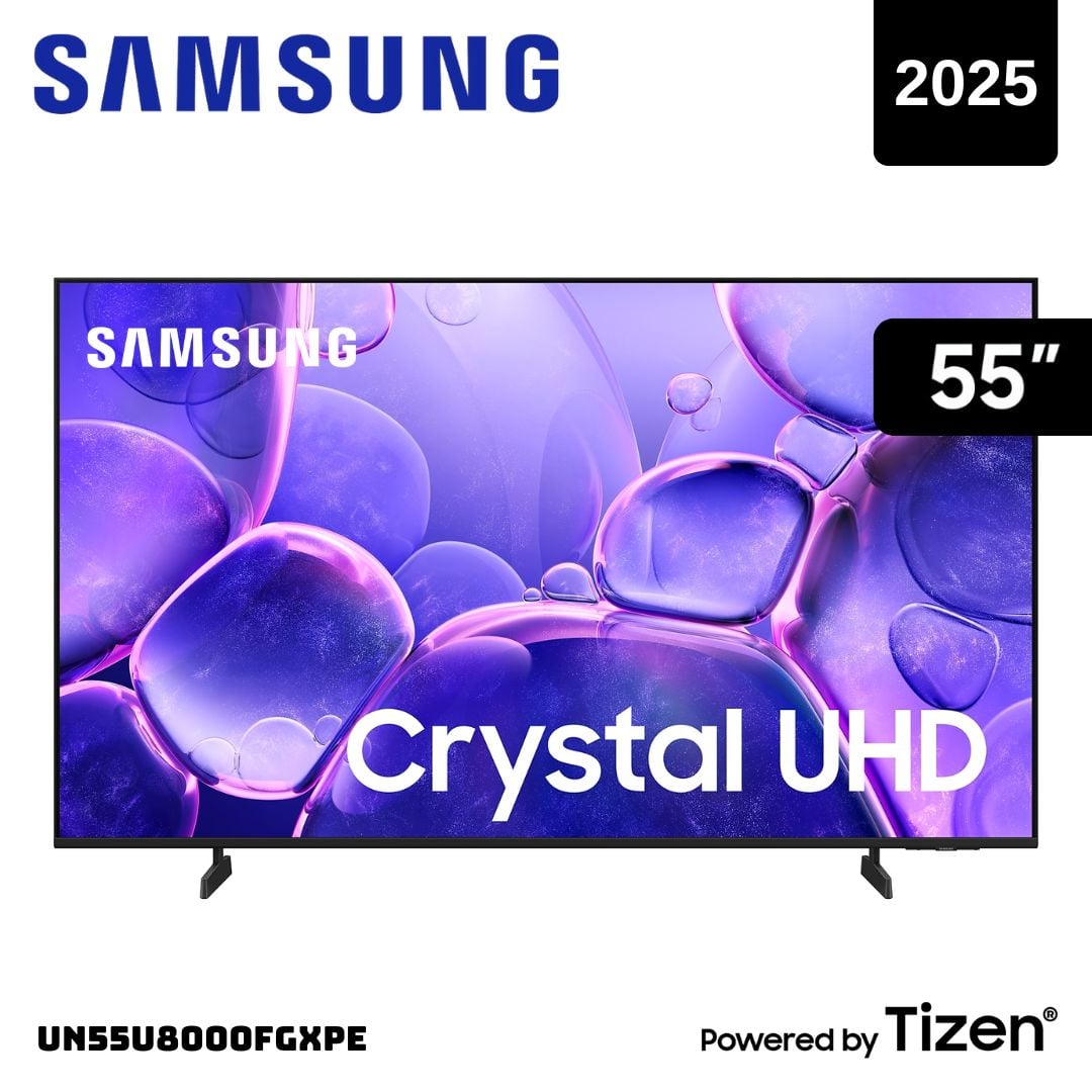 TELEVISOR SAMSUNG 55 SMART TV TIZEN OS 4K CRYSTAL UHD LED 2025 UN55U8000FGXPE - 1