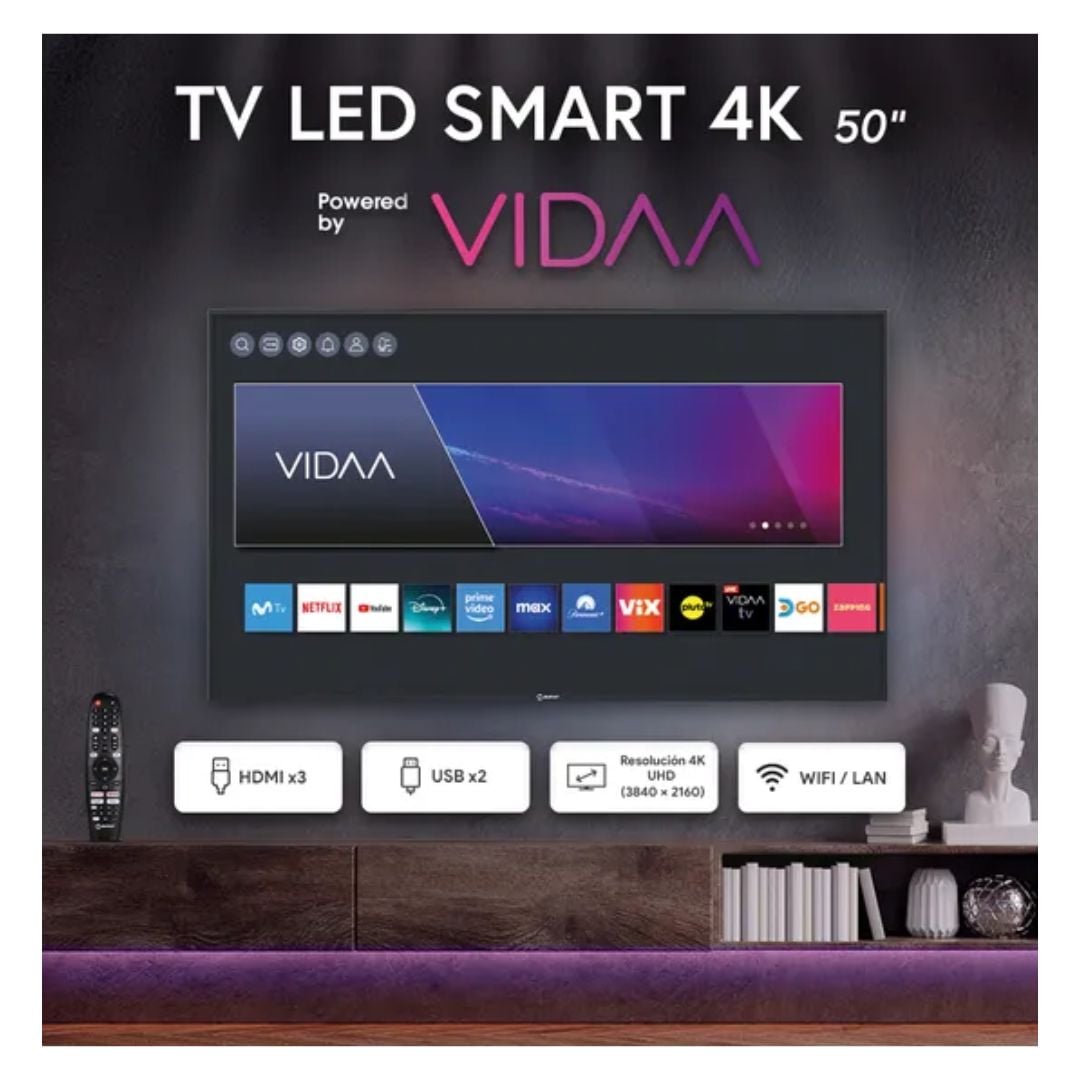 TELEVISOR MIRAY 50 SMART TV VIDAA 4K UHD LED - MK50-E204 - 4