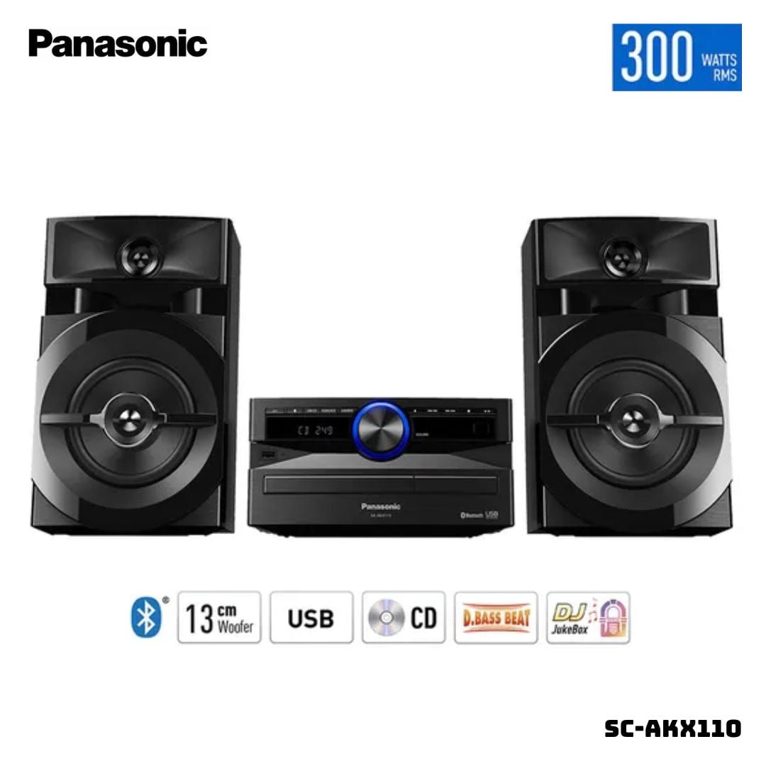 PARLANTES PANASONIC 300W MINI COMPONENTE - SC-AKX110 - 1