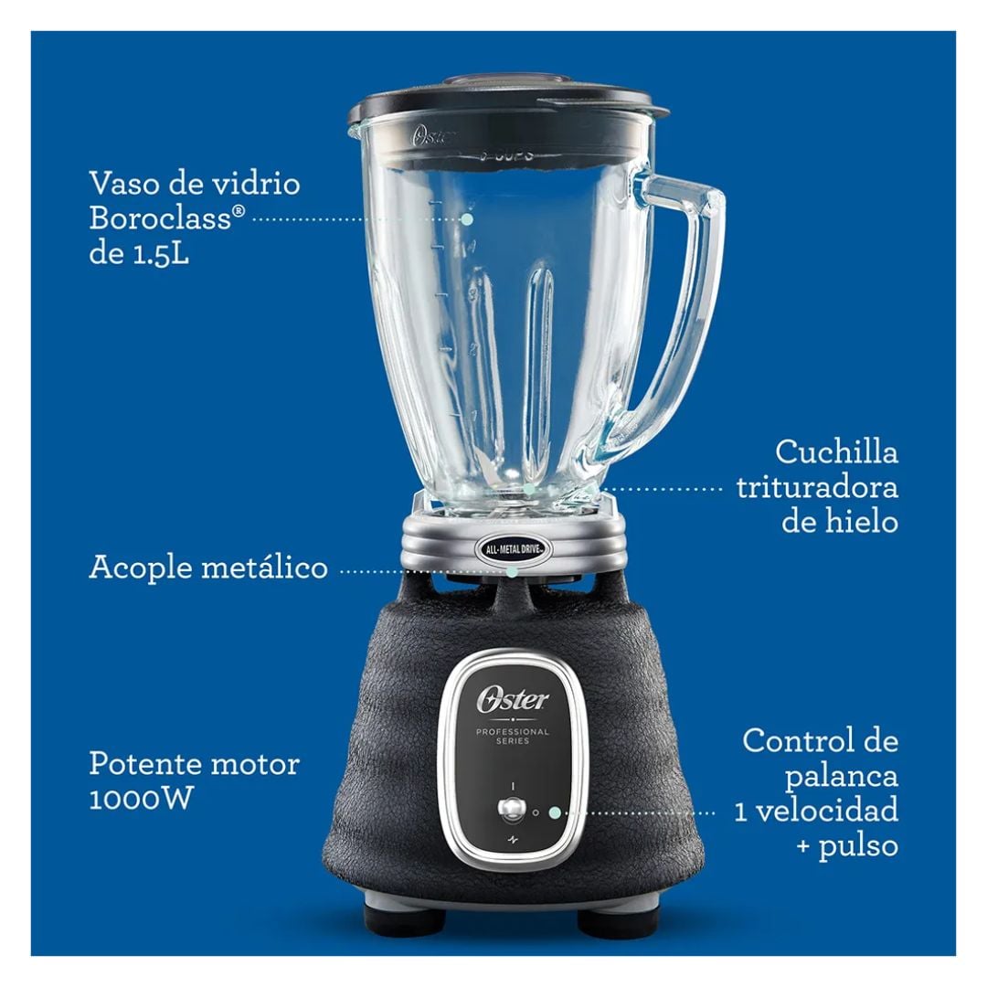 LICUADORA OSTER PROFESIONAL SERIE 1000W NEGRA - BLSTBPST - 3