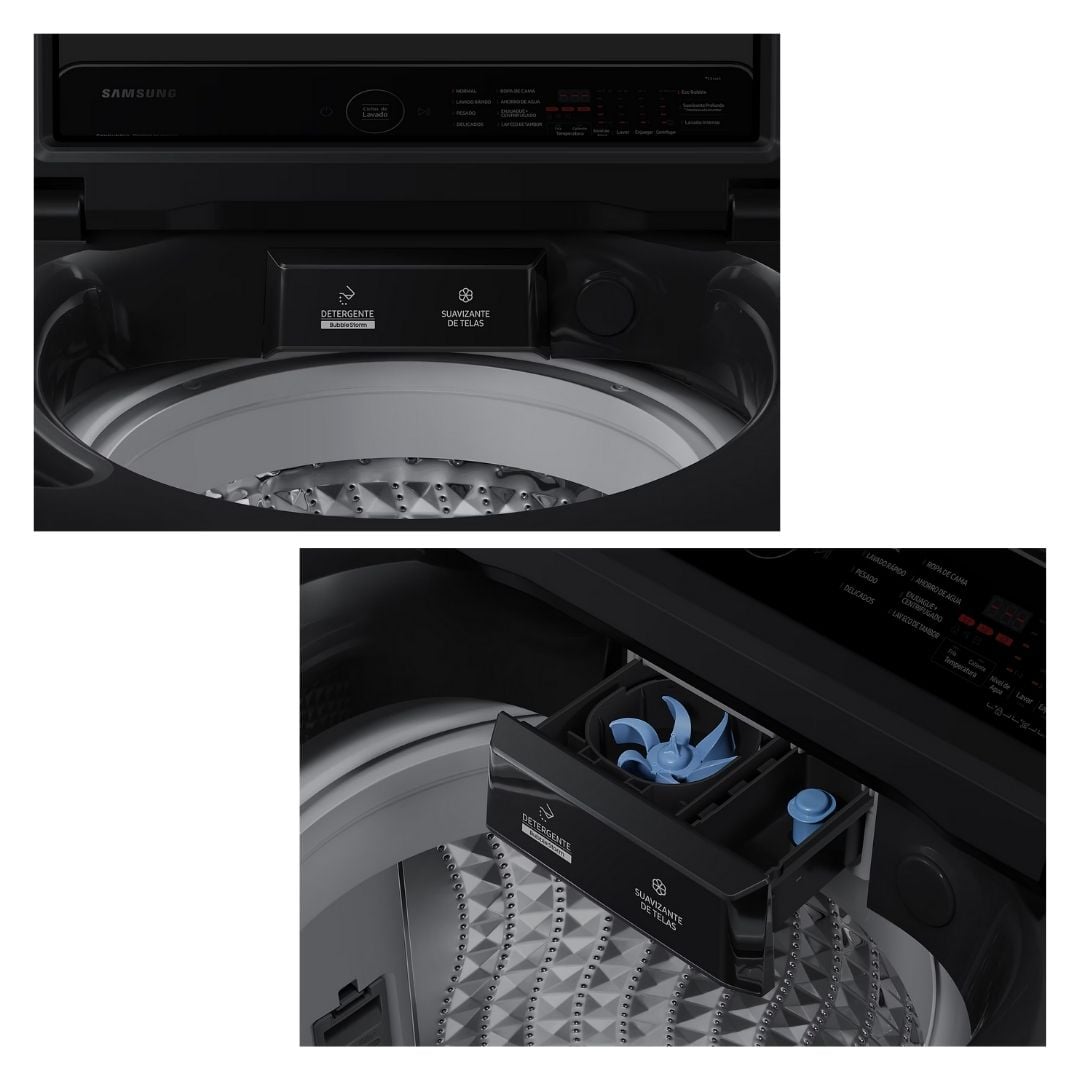 LAVADORA SAMSUNG ECOBUBBLE AI 19 KG CARGA SUPERIOR NEGRO - WA80F19S8BPE - 5