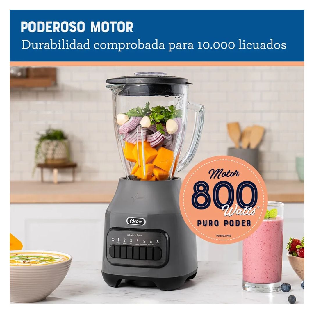 LICUADORA OSTER 6 VELOCIDADES 800W GRIS - BLSTPEG-GPB - 3