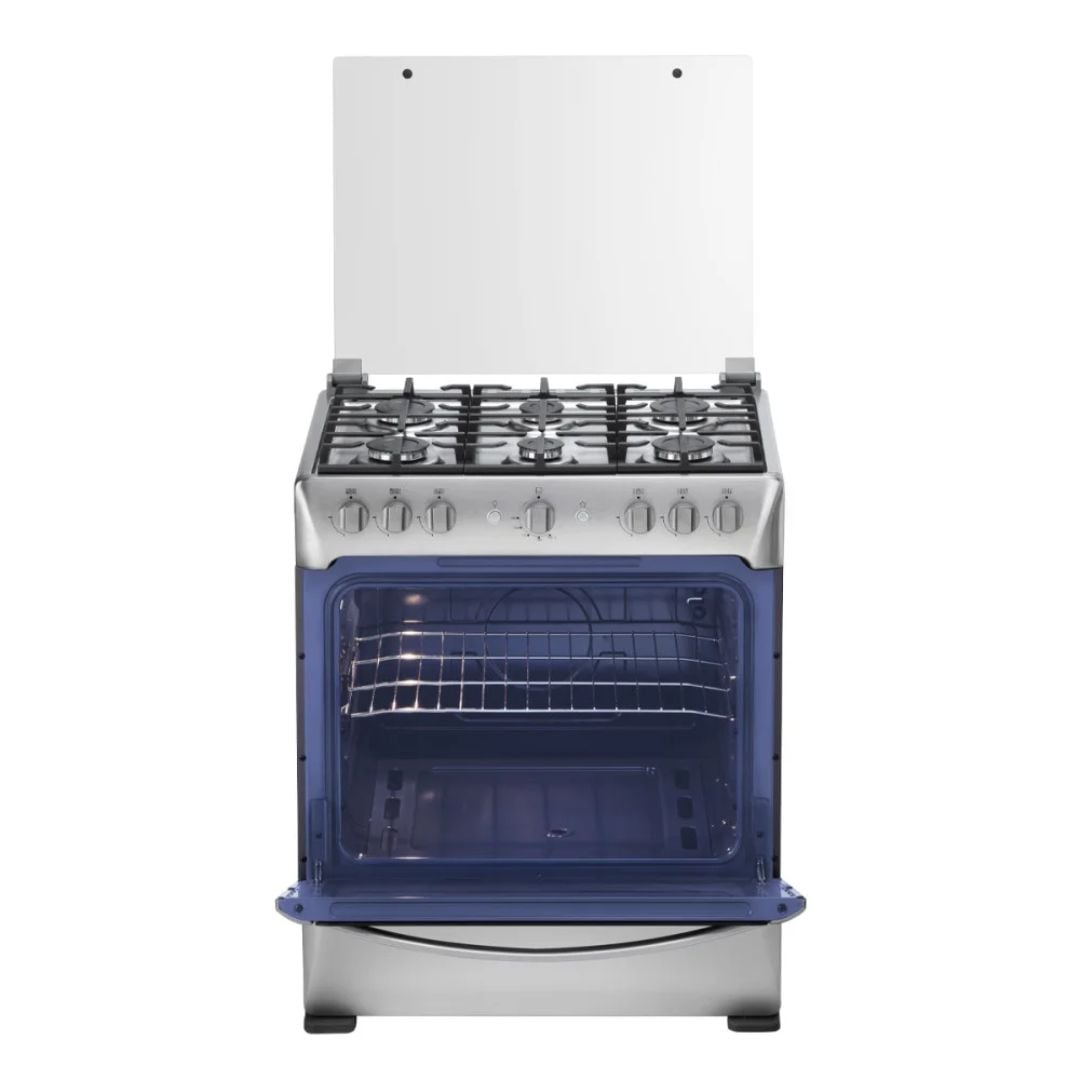 COCINA DE PIE INDURAMA A GAS 6 HORNILLAS ACERO INOX - PARMA ZAFIRO - 3