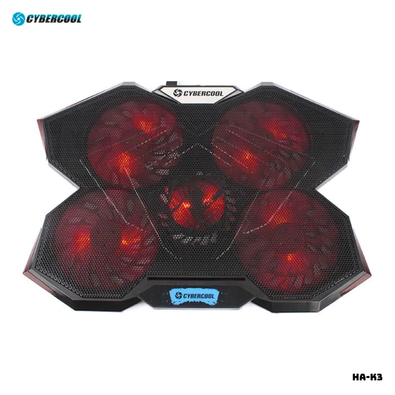 COOLER CYBERCOOL PARA LAPTOP CON 5 VENTILADORES - HA-K3 - 1